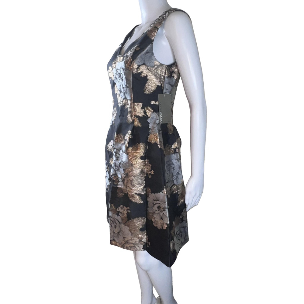 Floral Black and Gold Dress